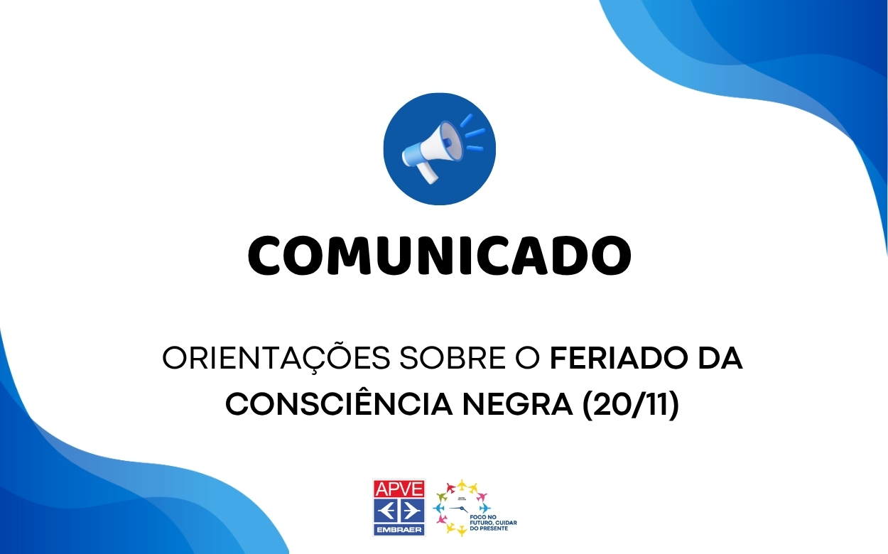 Comunicado importante – Feriado Nacional da Consciência Negra