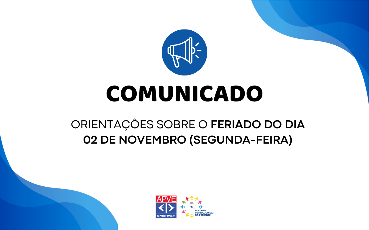 Comunicado: funcionamento da APVE no feriado de 2 de novembro